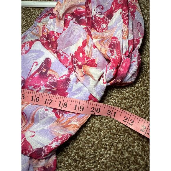 Wild Fable butterfly lily tiered babydoll chiffon lined dress womens‎ XL fairy - Picture 7 of 9